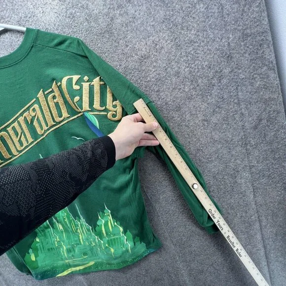 Wicked Emerald City Shirt Womens Small Green Long Sleeve Top Spirit Jersey - Picture 6 of 10